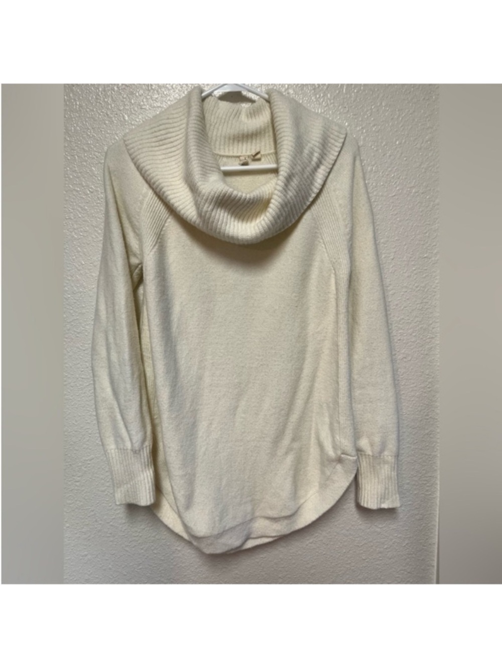 Cozy Cowl Neck Cream Sweater - Women's
